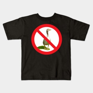 Prohibited Goose Sign Kids T-Shirt